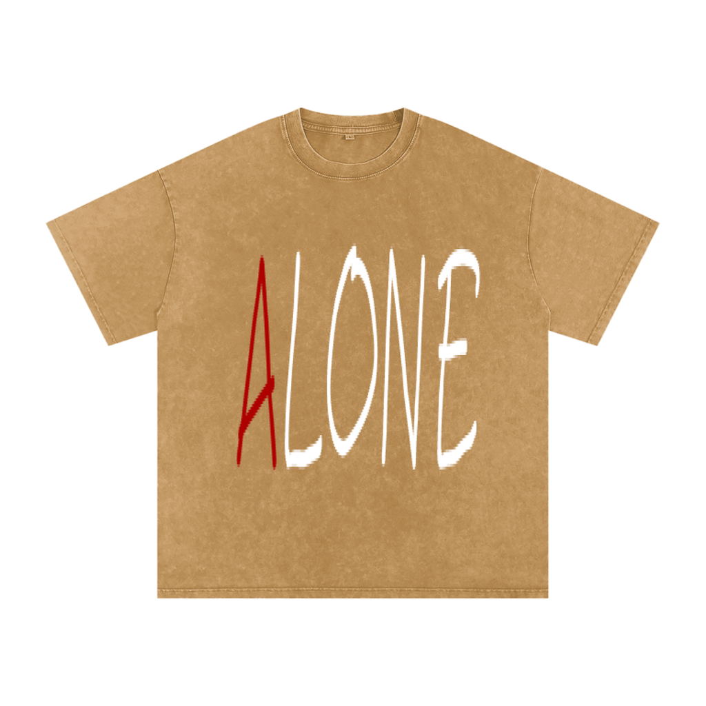 Snow Washed Oversized Cotton T-Shirt