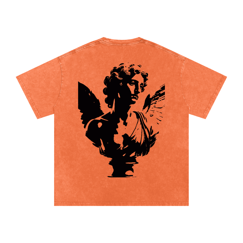 Snow Washed Oversized Cotton T-Shirt