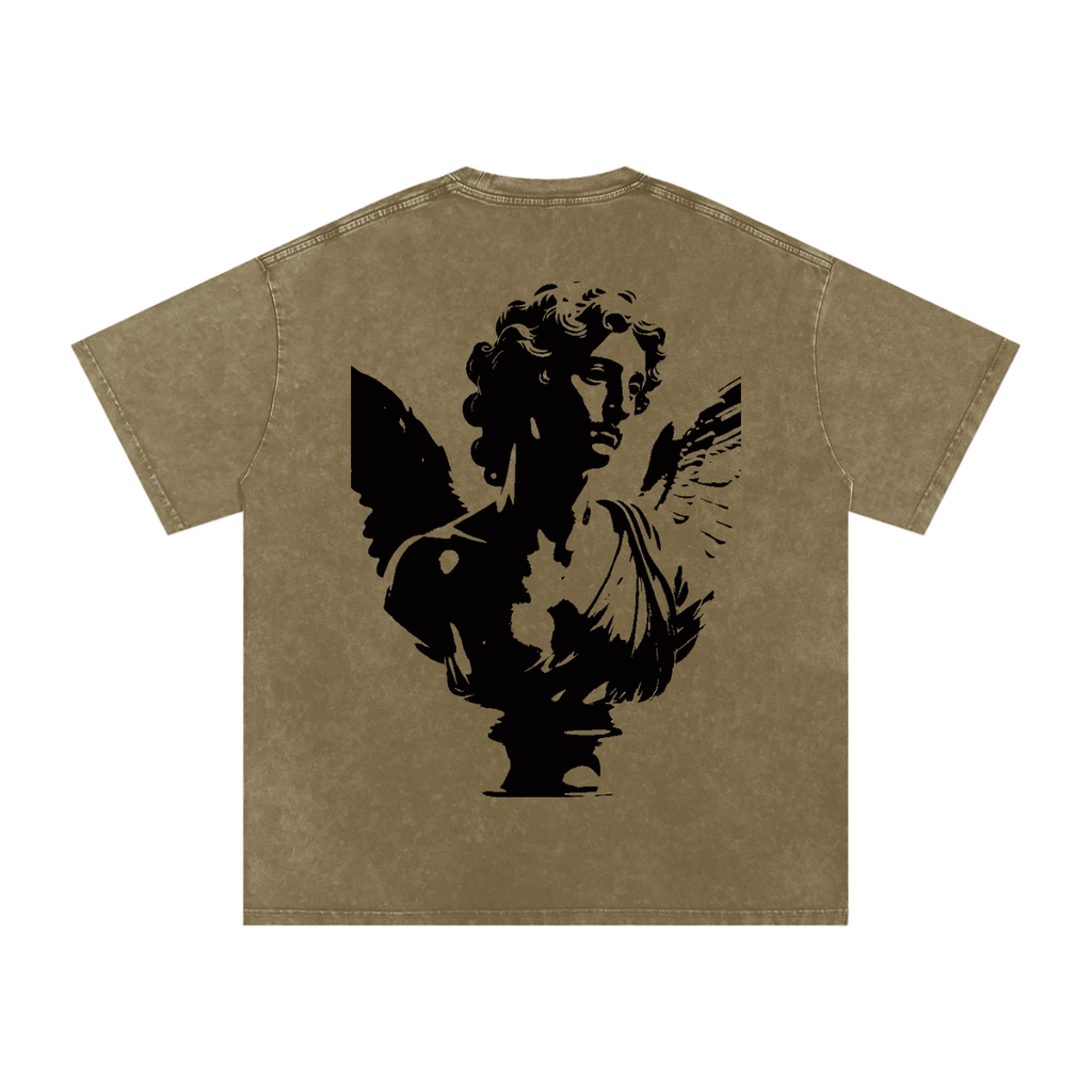 Snow Washed Oversized Cotton T-Shirt