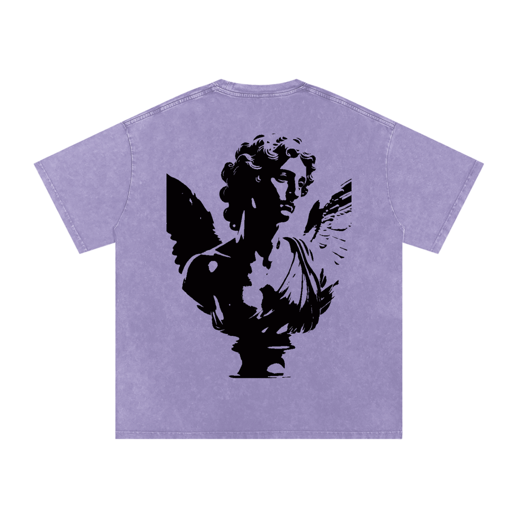 Snow Washed Oversized Cotton T-Shirt