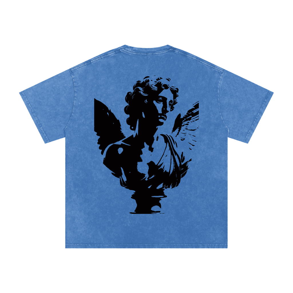 Snow Washed Oversized Cotton T-Shirt