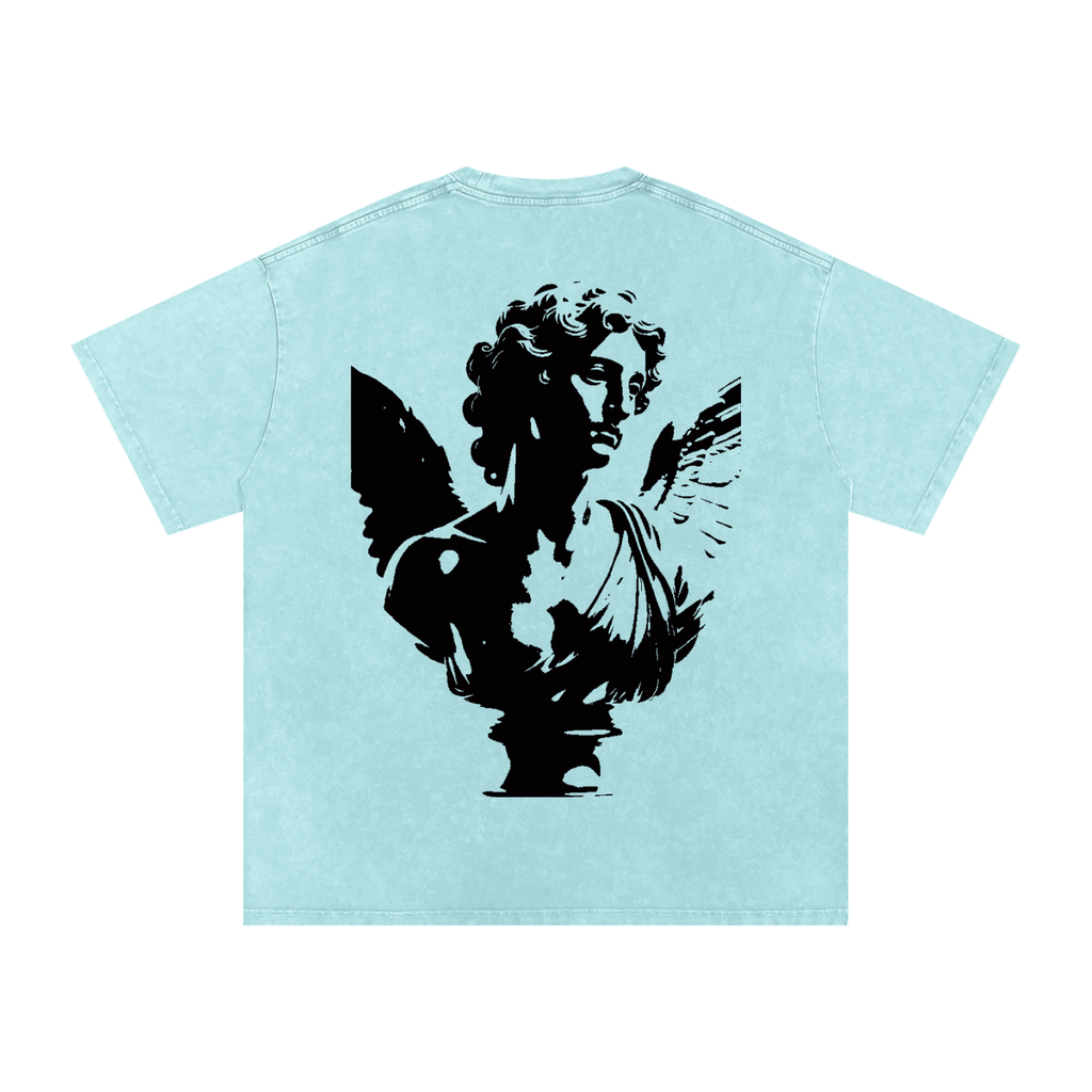 Snow Washed Oversized Cotton T-Shirt